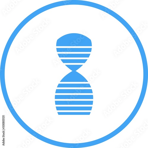 Unique DNA Structure Vector Glyph Icon