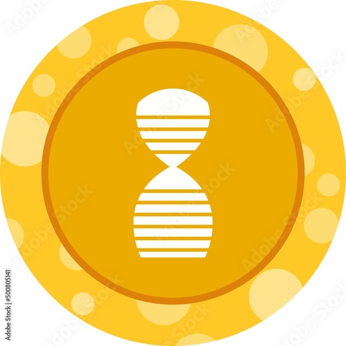 Unique DNA Structure Vector Glyph Icon