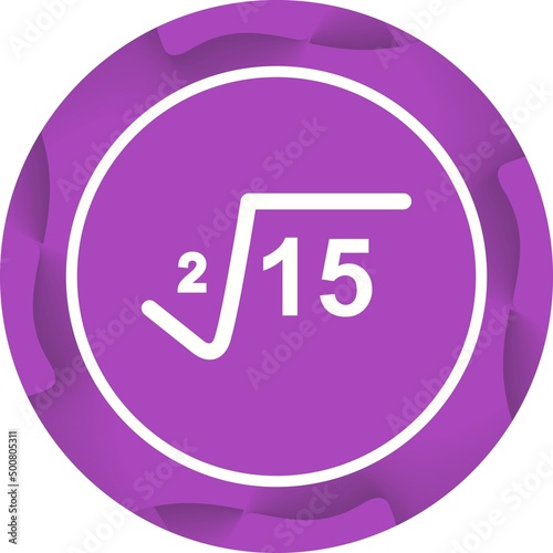 Unique Square Root Vector Glyph Icon
