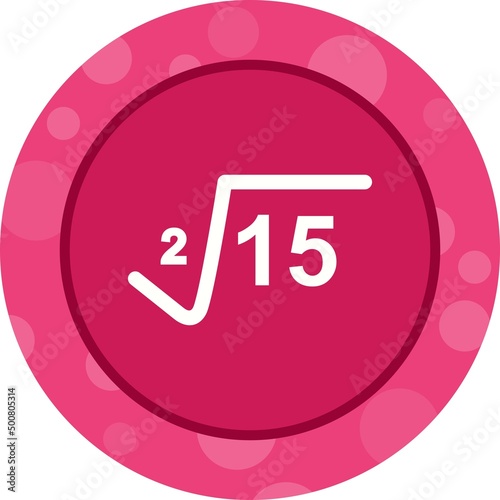 Unique Square Root Vector Glyph Icon