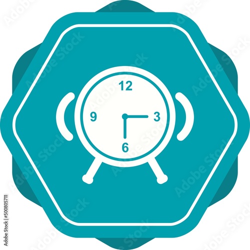 Unique Alarm Clock Vector Glyph Icon