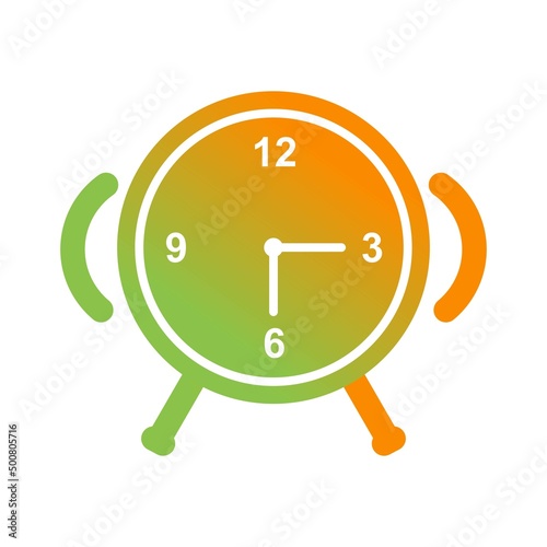 Unique Alarm Clock Vector Glyph Icon