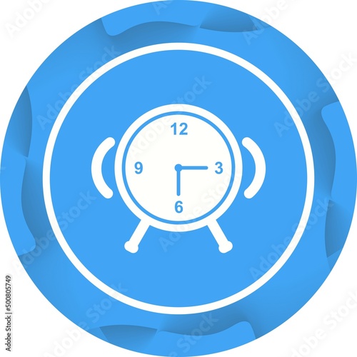 Unique Alarm Clock Vector Glyph Icon
