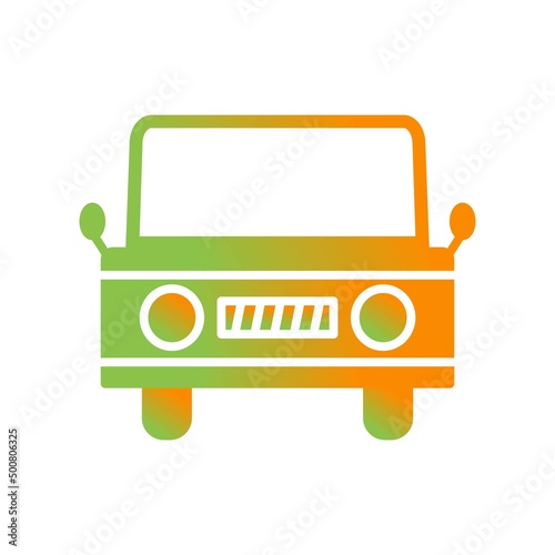 Unique Jeep Vector Glyph Icon