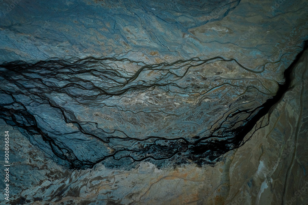 Naklejka premium open cut mining tailings dam