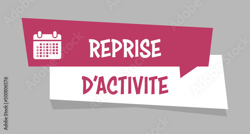 Logo reprise d'activité.