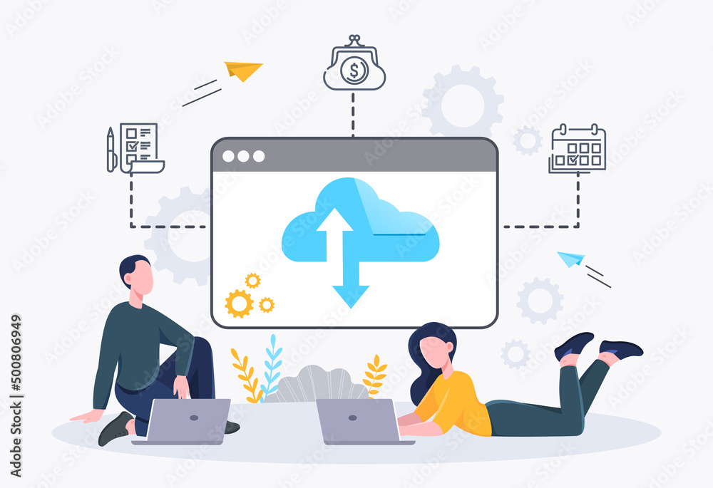 Cloud storage concept Cloud storage concept