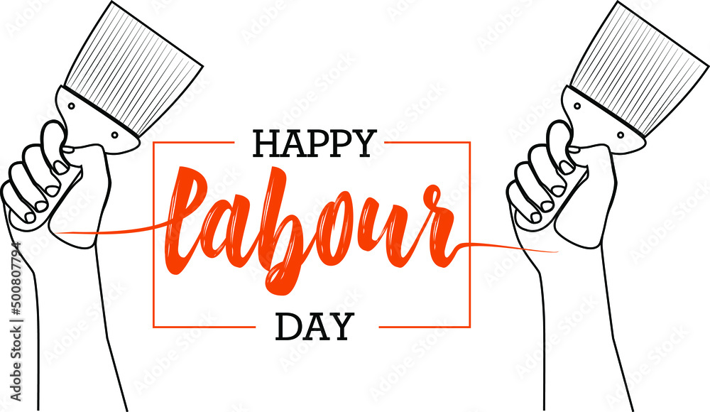Labour Day with Key and Hammer Coloring Page - ColoringAll-saigonsouth.com.vn