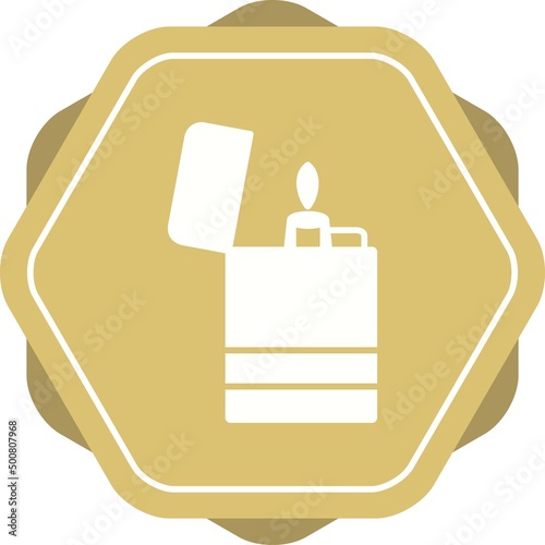 Unique Lighter Vector Glyph Icon
