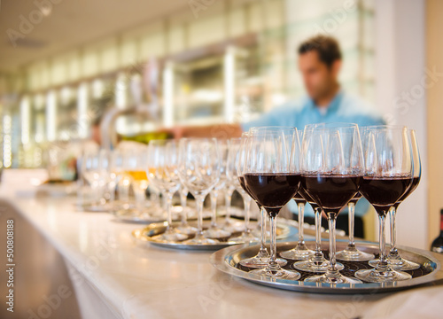 Wine being served at an event