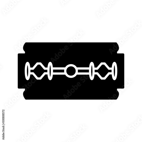 Unique Razor Blade Vector Glyph Icon