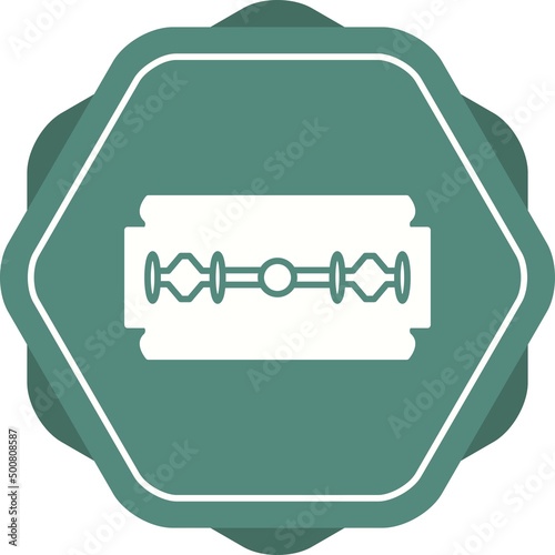 Unique Razor Blade Vector Glyph Icon