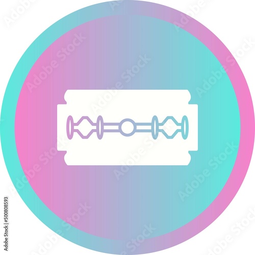 Unique Razor Blade Vector Glyph Icon