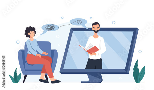 Psychologist online concept