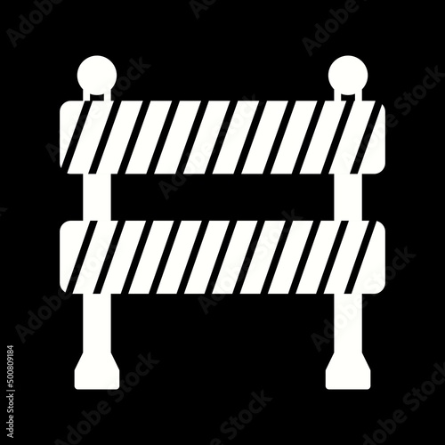 Unique Barricade Vector Glyph Icon