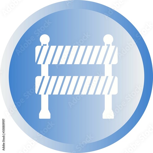 Unique Barricade Vector Glyph Icon