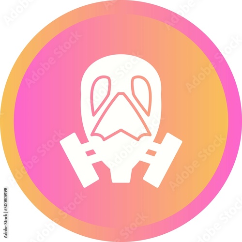 Unique Oxygen Mask Vector Glyph Icon