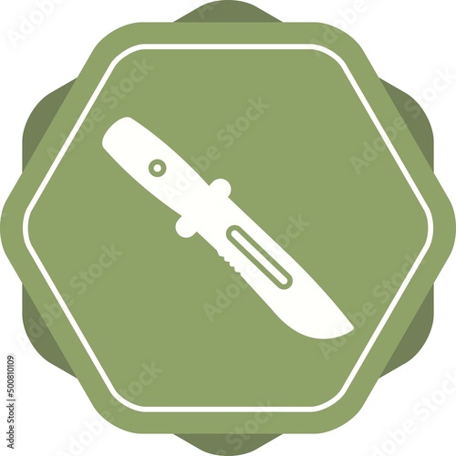 Unique Army Knife Vector Glyph Icon