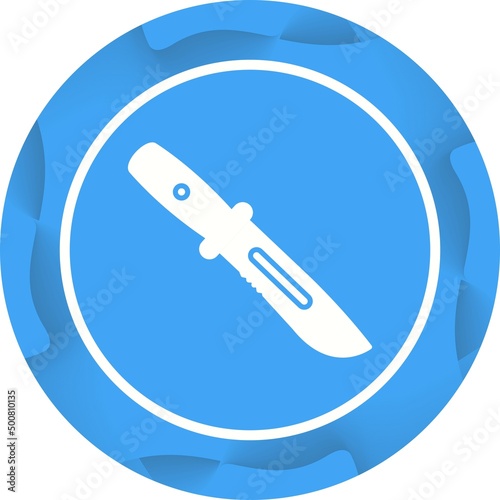 Unique Army Knife Vector Glyph Icon