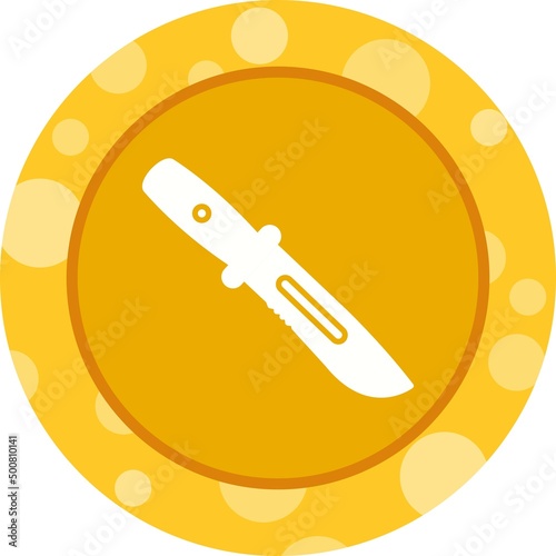 Unique Army Knife Vector Glyph Icon