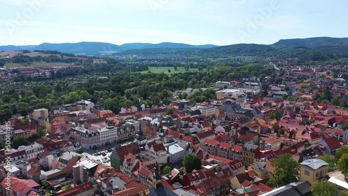 Panoramic aerial view of castle Heidecksburg, Rudolstadt, Thuringia, Germany. photo