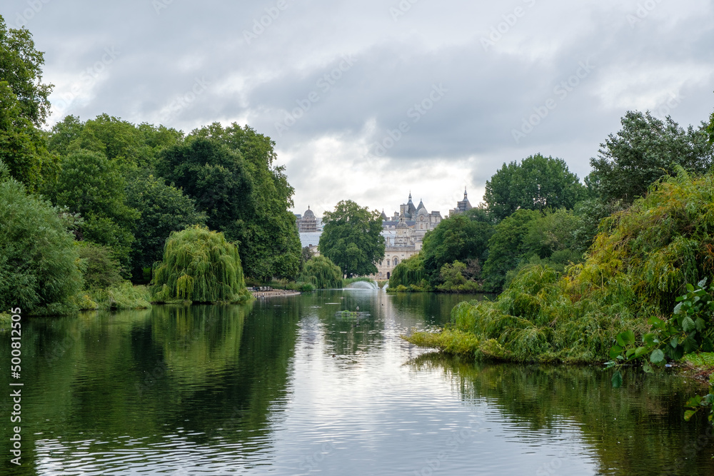 Morning view of St. James Park Lake