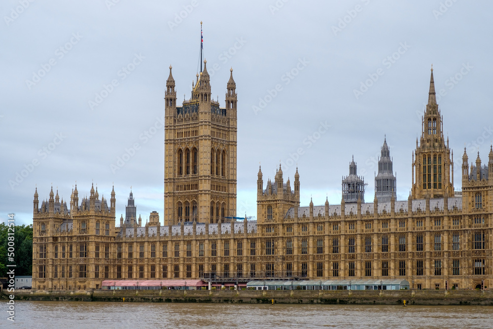 London: British parliament and clouds London: British parliament and clouds