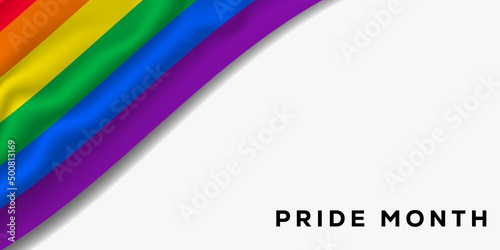 LGBT Pride Rainbow Flag background illustration