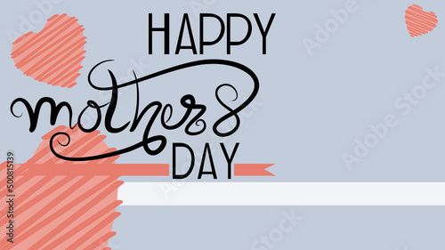 mothers day card postal background illustration in vector format
