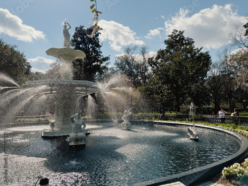 Wallpaper Mural Fountain at Forsyth Park in Savannah Georgia Torontodigital.ca