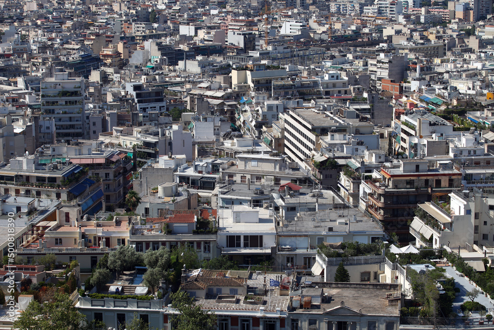 Athens City view from Acropolis in Greece. Athens is one of the world's oldest cities. Athens City view from Acropolis in Greece. Athens is one of the world's oldest cities.