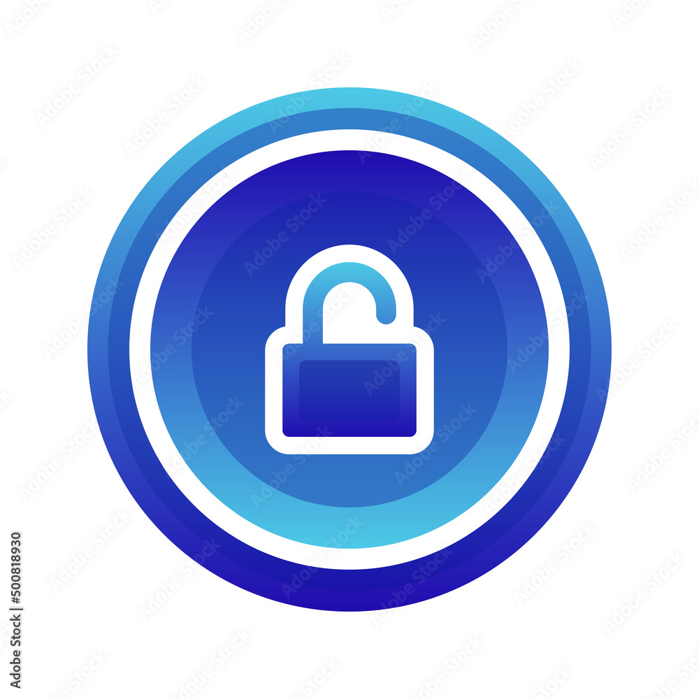 padlock coin gradient logo design template icon padlock coin gradient logo design template icon