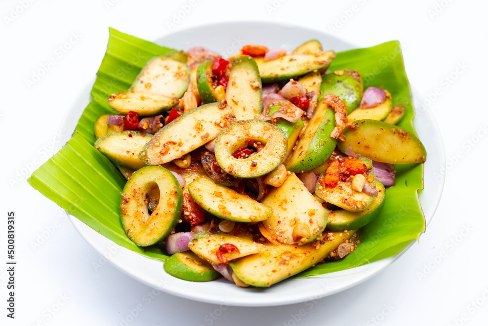 Spicy Thai green mango salad