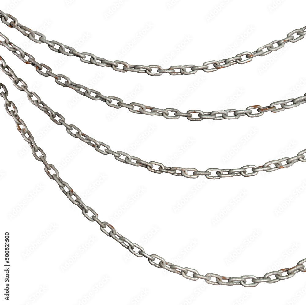 Real steel rusty iron chain isolated on white background. Real steel rusty iron chain isolated on white background.