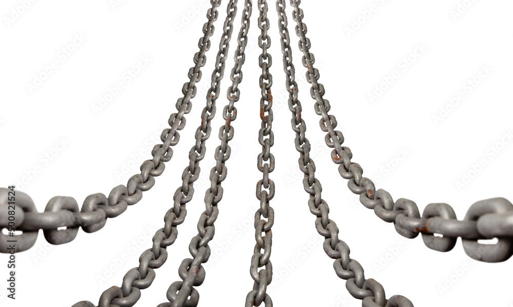 Real steel rusty iron chain isolated on white background. Real steel rusty iron chain isolated on white background.