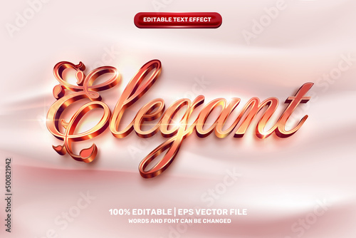soft elegant golden pink rose luxury lord 3d editable text effect