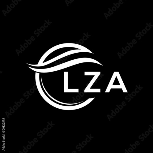 LZA letter logo design on black background. LZA  creative initials letter logo concept. LZA letter design.