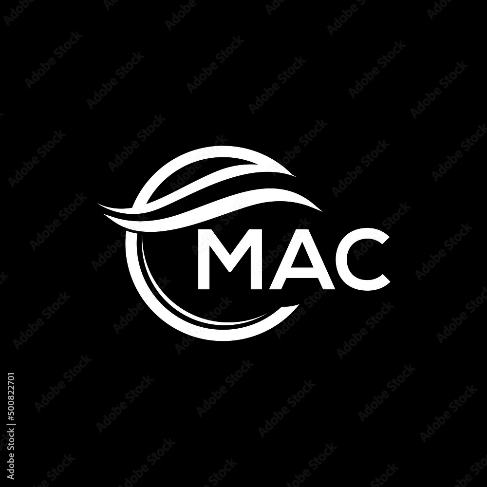 Stockvector MAC letter logo design on black background. MAC creative  initials letter logo concept. MAC letter design. | Adobe Stock