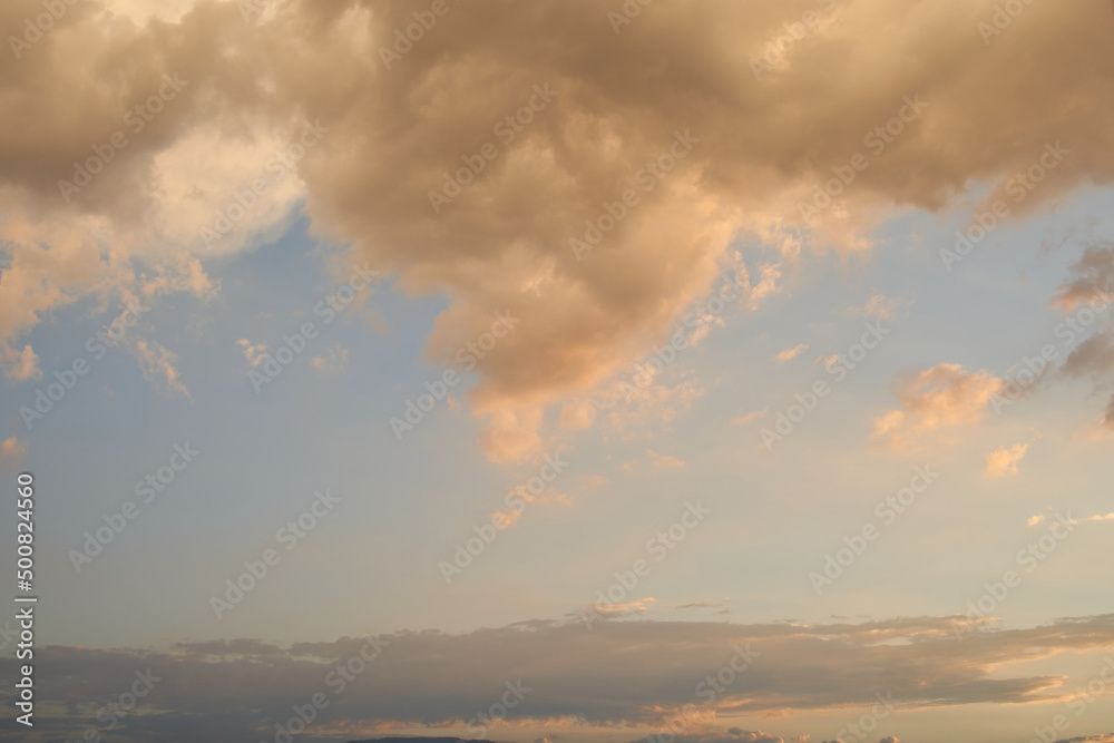 amazing panoramic photo at sunset