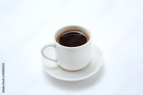 A view of a small Turkish coffee mug.