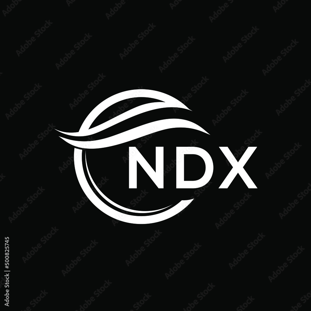 NDX letter logo design on black background. NDX creative initials letter  logo concept. NDX letter design. vector de Stock | Adobe Stock