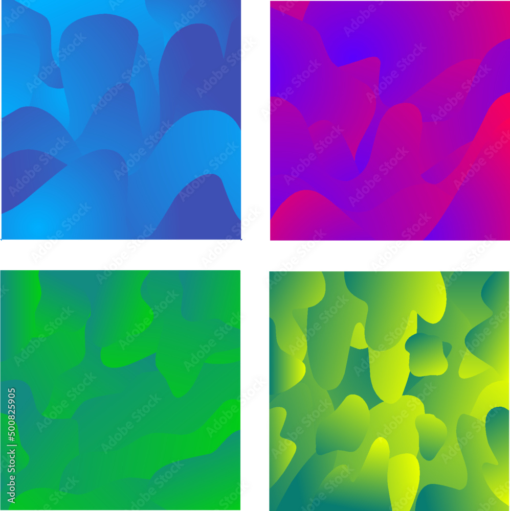 4 set of colorful abstract liquid background vector. Available for text. Social media background design. Size of 1080 x 1080. Suitable for photo profile, social media story, company profile.