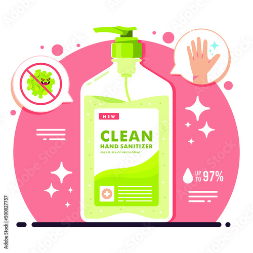 hand sanitizer illustration