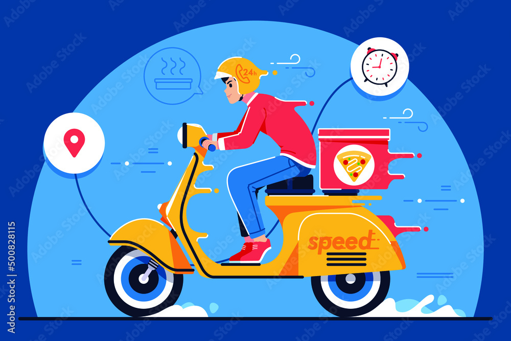 pizza delivery concept stock vector pizza delivery concept stock vector