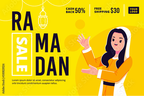 ramadan sale background stock vector