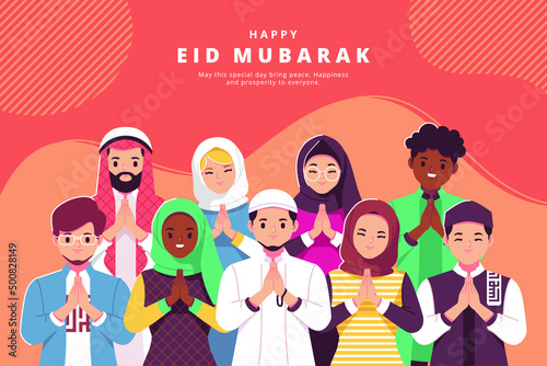 happy eid mubarak greeting background