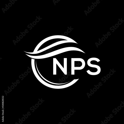 NPS letter logo design on black background. NPS  creative initials letter logo concept. NPS letter design.