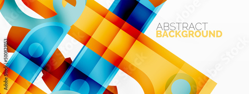 Color geometric stripes, lines abstract background. Minimal geometric template for wallpaper, banner, presentation