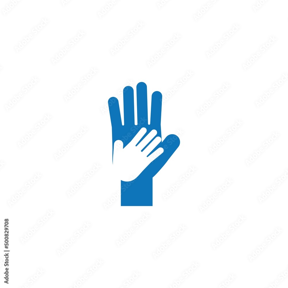 Hand and Child care icon template vector Hand and Child care icon template vector