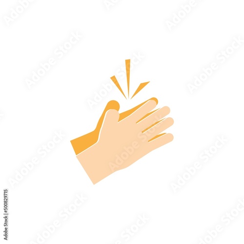 Hand and clap icon template vector